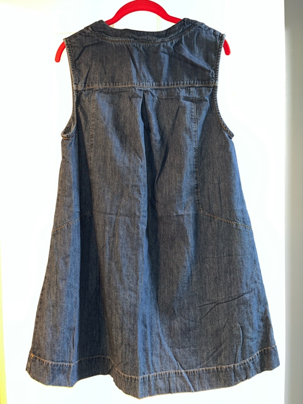 Free People Indigo Denim V-Neck Mini Dress - Picture 5 of 5